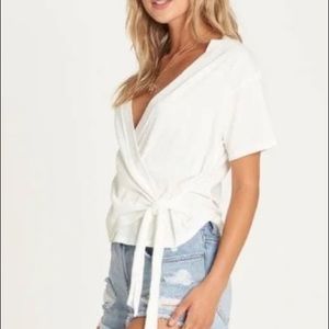 BILLABONG Women White Under Wraps Top